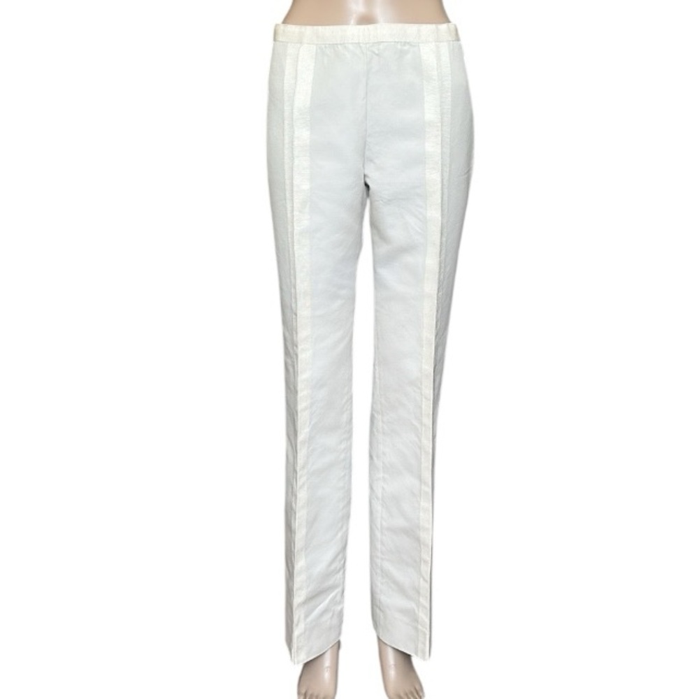 Cesare Fabbri Off-White Cream Trouser Pants Size IT 46, US 10